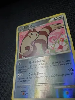 Pokemon Furret 21/123 HeartGold & SoulSilver English Rare Reverse Holo - Image 4