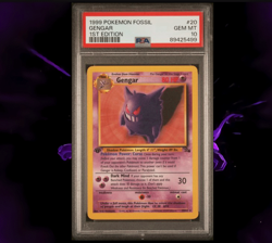 1999 GENGAR HOLO 1ST EDITION PSA 10 POKEMON FOSSIL 5 - Image 1