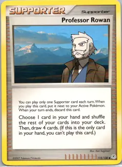 Pokemon TCG Professor Rowan 112/130 Diamond Pearl NM - Image 1