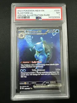 Pokemon TCG Blastoise ex Scarlet & Violet-151 200/165 Holo PSA 7 - Image 1