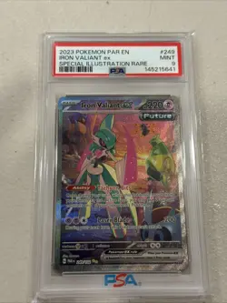 2023 POKEMON PAR EN-PARADOX RIFT SPECIAL ILLUSTRATION RARE IRON VALIANT EX PSA 9 - Image 1
