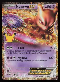 Mewtwo EX 54/99 Classic Collection Celebrations: Classic Collection Pokemon NM - Image 1