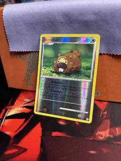 Bidoof 70/130 Diamond and Pearl Reverse Holo Pokemon TCG Played Condition - Image 2