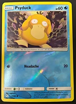Psyduck 11/68 Hidden Fates Reverse Holo Pokemon TCG - NM - Image 1