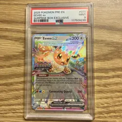 Pokemon TCG 2025 Prismatic Evolutions Surprise Box STAMPED EEVEE EX 75/131 PSA 9 - Image 1