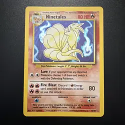 Pokemon Ninetales Base Set Holo Rare 12/102 80 HP 1999 Wizards English - Image 1