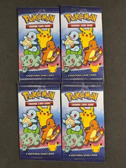 Pokemon Cards x4 Sealed McDonalds Celebrations Booster Pack Art set SWSH 2022 - Image 1