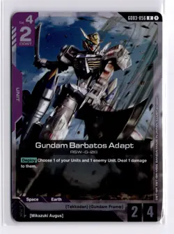 GD03-056 GUNDAM BARBATOS ADAPT (R) FOIL CARD - STEEL REQUIEM NM TCG - Image 1