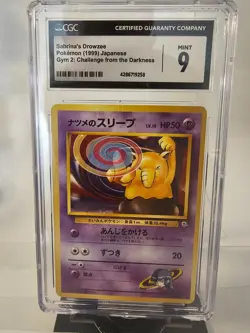 1999 Pokemon Japanese Gym 2 SABRINA'S DROWZEE #96 Vintage CGC MINT 9 - Image 1