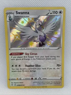 Pokemon TCG Swanna SV096/SV122 Shining Fates: Shiny Vault Holo Rare NM - Image 1