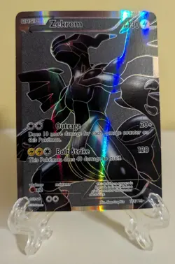 Pokemon Zekrom 114/114 Full Art Holo Ultra Rare Black & White - Image 3