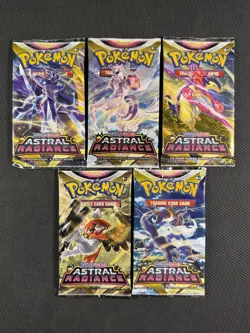 Pokemon Cards x5 Sealed Astral Radiance Booster Pack Art Set SWSH 2022 - Image 1