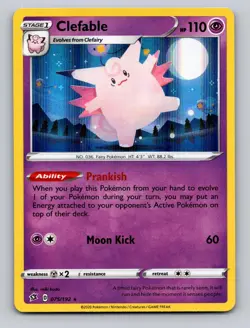 Clefable 075/192 Holo Rare Rebel Clash Pokemon TCG Holo - NM - Image 1