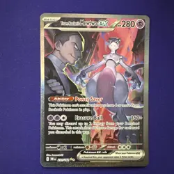 Team Rocket's Mewtwo ex 231/182 SIR SV10: Destined Rivals Pokemon TCG English - Image 2