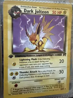 Dark Jolteon 38/82 Uncommon Team Rocket Pokemon 1st Edition - Image 1