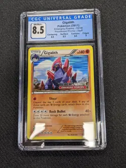 Gigalith Staff Promo BW Emerging Powers Prerelease Pokemon CGC 8.5 graded Holo - Image 1