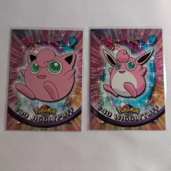 Pokemon 1999 Topps Cards Evolution Set #39 Jigglypuff #40 Wigglytuff - Image 1