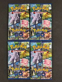 Pokemon Cards x4 Pokemon Go Booster Pack Art Set SWSH Ultra Rare 2022 - Image 1