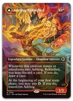 Ashling, Rekindled (Borderless) #290 (Foil) (NM) Lorwyn Eclipsed ECL Magic MTG - Image 1