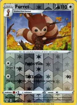 Furret 136/189 Uncommon Darkness Ablaze Pokemon Reverse Holo NM - Image 1