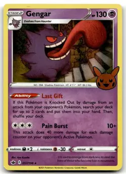 Gengar 057/198 Holo Promo Trick or Trade BOOster Pokemon Holo Lightly Played - Image 1