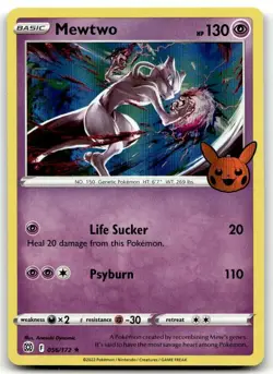 Mewtwo 056/172 Holo Promo Trick or Trade BOOster Pokemon Holo Lightly Played - Image 1