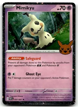 Mimikyu 037/091 Holo Holo Rare Trick or Trade BOOster 2024 Pokemon LP - Image 1