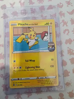 Pikachu on the Ball - (Pokemon Futsal) 001/005 SEALED - Image 1