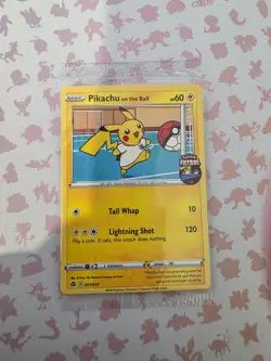 Pikachu on the Ball - (Pokemon Futsal) 001/005 SEALED - Image 3