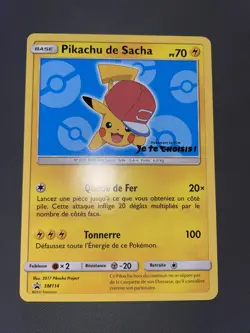 PIKACHU DE SACHA POKEMON PROMO SM114 SOLEIL ET LUNE NEUF FRANCAIS - Image 1