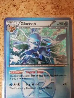 Glaceon 23/116 🧊 Cracked Ice 🧊 Plasma Freeze - Holo Rare Pokemon Card LP - Image 2