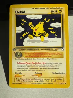Elekid 22/111 Neo Genesis First Edition German Vintage WOTC Baby Pokemon - Image 1
