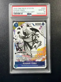 Kozuki Oden ST22-005 SR Parallel Starter Deck Ace Newgate One Piece PSA 10 A3 - Image 1