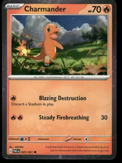 Pokemon Cards Charmander 007/091 Paldean Fates COSMOS HOLO NM - Image 1