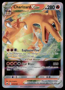 Pokemon Cards Charizard VSTAR 019/159 Crown Zenith Holo VSTAR Rare NM - Image 1