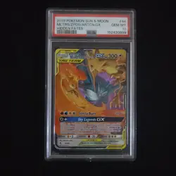 2019 POKEMON SUN & MOON HIDDEN FATES 44 MOLTRES & ZAPDOS & ARTICUNO GX - PSA 10 - Image 1