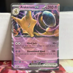 Alakazam EX 065/165 Holo Scarlet and Violet 151 Pokemon Card - Image 1