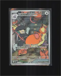 Team Rocket's Raticate 202/182 Illustration Rare Destined Rivals Pokemon NM - Image 1