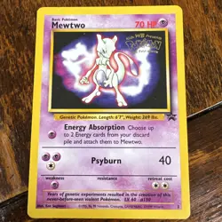 Pokemon Mewtwo Wizards Black Star Movie Promo 2 Regular TCG Exc nr mint - Image 1