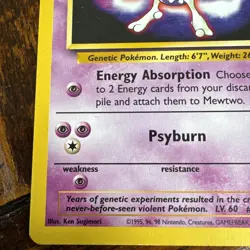 Pokemon Mewtwo Wizards Black Star Movie Promo 2 Regular TCG Exc nr mint - Image 4