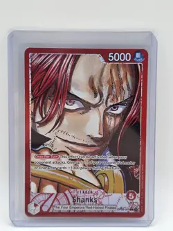 ONE PIECE SHANKS OP09-001 LEADER ALT ART EMPERORS IN THE NEW WORLD ENGLISH - Image 1