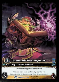 World of Warcraft TCG Dimzer The Prestidigitator (Extended Art) - Fields of Hono - Image 1