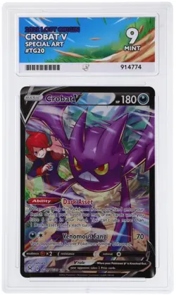 ACE 9 Crobat V TG20/TG30 2022 Lost Origin Special Art Graded Card - Image 1