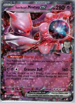 Team Rocket's Mewtwo ex - 081/182 SV10: Destined Rivals - Pokemon Card - NM - Image 1