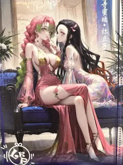 Demon Slayer Mitsuri Nezuko Waifu Card Anime Girl Art Oversized Board A5 - Image 5