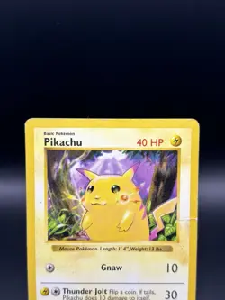 Pikachu (Red Cheeks) - Base Set Shadowless 58/102 - PokemoN (Vintage WoTC) - DMG - Image 2
