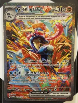 Pokemon Greninja ex 214/167 Special Illustration Rare Full Art Holo 310 HP Card - Image 1