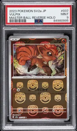 2023 POKEMON JPN SV2A-POKEMON 151 MASTER BALL REVERSE HOLO #037 VULPIX PSA 9 - Image 1