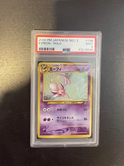 Pokemon Japanese Espeon Holo No. 196 Neo 2 PSA 9 MINT - Image 1