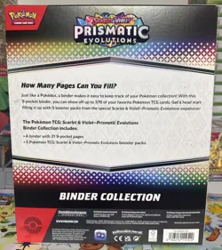 Pokemon TCG Scarlet & Violet Prismatic Evolutions Binder Collection New & Sealed - Image 2